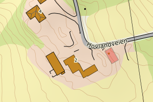 Kartbilde fra WMS-tjeneste av avviket