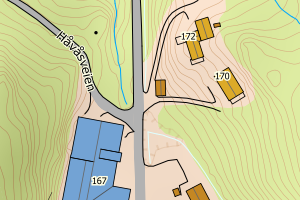 Kartbilde fra WMS-tjeneste av avviket