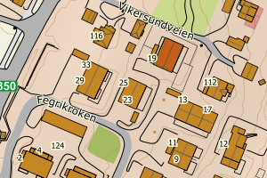 Kartbilde fra WMS-tjeneste av avviket