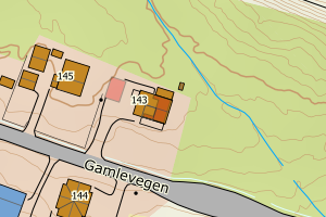 Kartbilde fra WMS-tjeneste av avviket