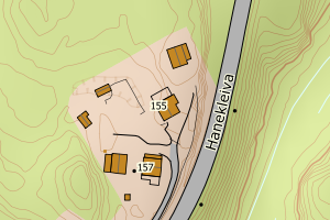 Kartbilde fra WMS-tjeneste av avviket