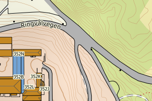 Kartbilde fra WMS-tjeneste av avviket