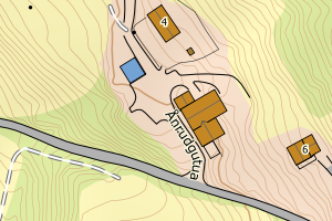 Kartbilde fra WMS-tjeneste av avviket