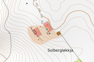 Kartbilde fra WMS-tjeneste av avviket