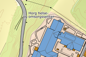 Kartbilde fra WMS-tjeneste av avviket