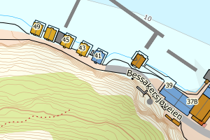 Kartbilde fra WMS-tjeneste av avviket