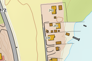 Kartbilde fra WMS-tjeneste av avviket