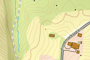 Kartbilde fra WMS-tjeneste av avviket