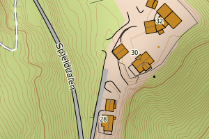 Kartbilde fra WMS-tjeneste av avviket