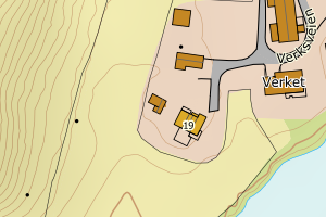 Kartbilde fra WMS-tjeneste av avviket