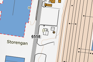 Kartbilde fra WMS-tjeneste av avviket