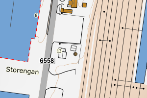 Kartbilde fra WMS-tjeneste av avviket