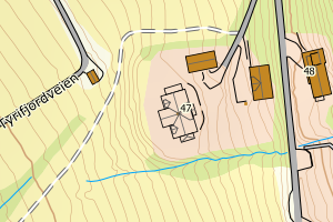 Kartbilde fra WMS-tjeneste av avviket