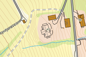 Kartbilde fra WMS-tjeneste av avviket