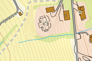 Kartbilde fra WMS-tjeneste av avviket
