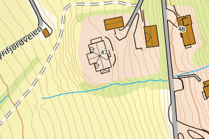 Kartbilde fra WMS-tjeneste av avviket