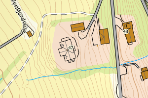 Kartbilde fra WMS-tjeneste av avviket