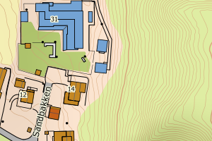 Kartbilde fra WMS-tjeneste av avviket