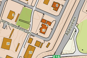 Kartbilde fra WMS-tjeneste av avviket