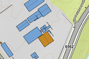 Kartbilde fra WMS-tjeneste av avviket