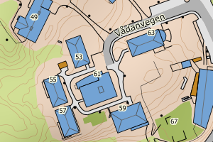 Kartbilde fra WMS-tjeneste av avviket