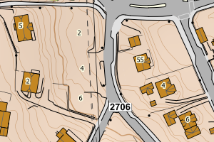 Kartbilde fra WMS-tjeneste av avviket