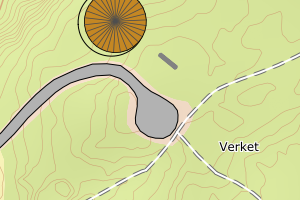 Kartbilde fra WMS-tjeneste av avviket
