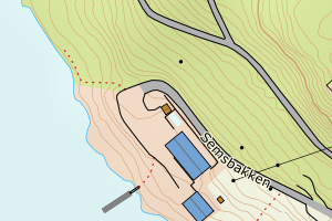 Kartbilde fra WMS-tjeneste av avviket