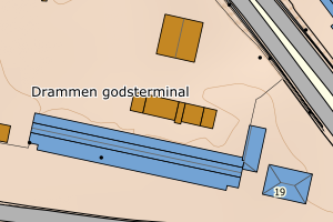 Kartbilde fra WMS-tjeneste av avviket