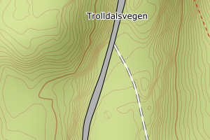 Kartbilde fra WMS-tjeneste av avviket