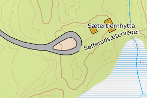 Kartbilde fra WMS-tjeneste av avviket