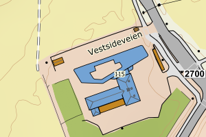 Kartbilde fra WMS-tjeneste av avviket