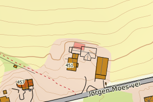 Kartbilde fra WMS-tjeneste av avviket