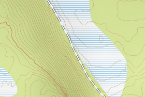 Kartbilde fra WMS-tjeneste av avviket