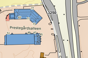 Kartbilde fra WMS-tjeneste av avviket