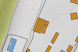 Kartbilde fra WMS-tjeneste av avviket