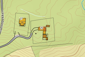 Kartbilde fra WMS-tjeneste av avviket