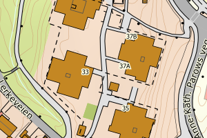 Kartbilde fra WMS-tjeneste av avviket