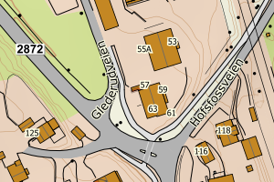 Kartbilde fra WMS-tjeneste av avviket