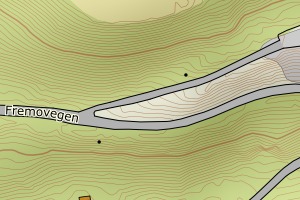 Kartbilde fra WMS-tjeneste av avviket