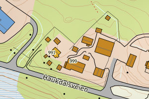 Kartbilde fra WMS-tjeneste av avviket