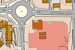 Kartbilde fra WMS-tjeneste av avviket