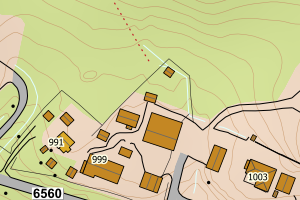 Kartbilde fra WMS-tjeneste av avviket