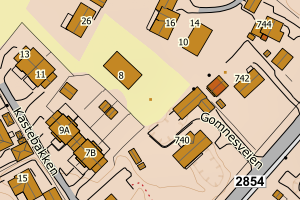 Kartbilde fra WMS-tjeneste av avviket