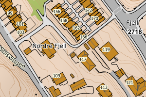 Kartbilde fra WMS-tjeneste av avviket