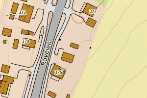 Kartbilde fra WMS-tjeneste av avviket