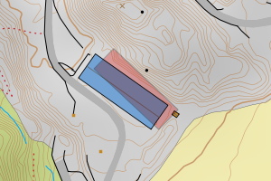 Kartbilde fra WMS-tjeneste av avviket