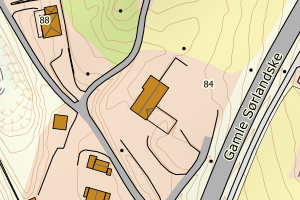 Kartbilde fra WMS-tjeneste av avviket