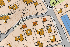 Kartbilde fra WMS-tjeneste av avviket