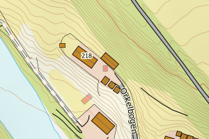 Kartbilde fra WMS-tjeneste av avviket